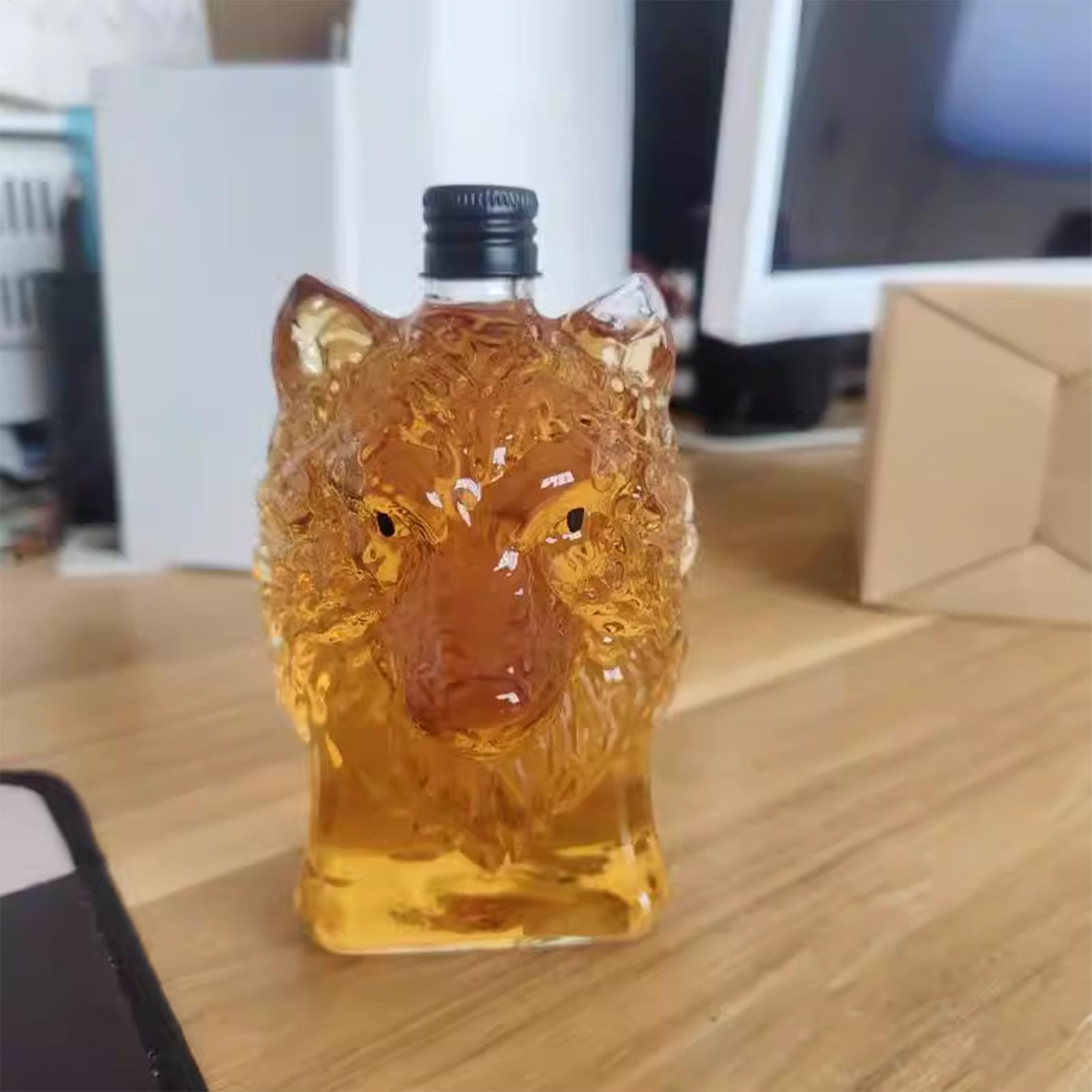 Wine & Beer Tours Of Nova Scotia - Wolf Art Statue Wine bottle Whiskey