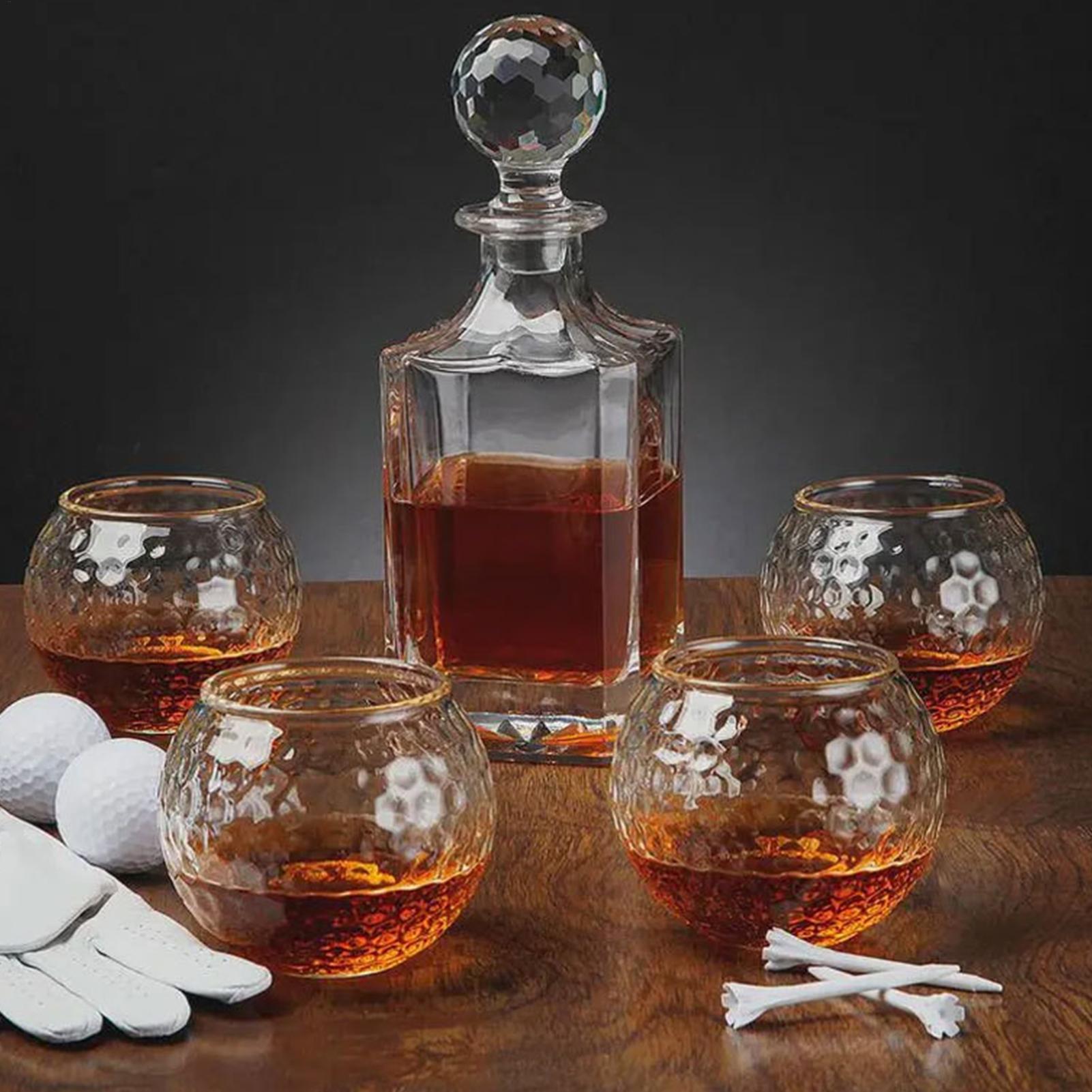 Wine Beer Tequila - Whiskey Glasses Fun Golf Ball Design