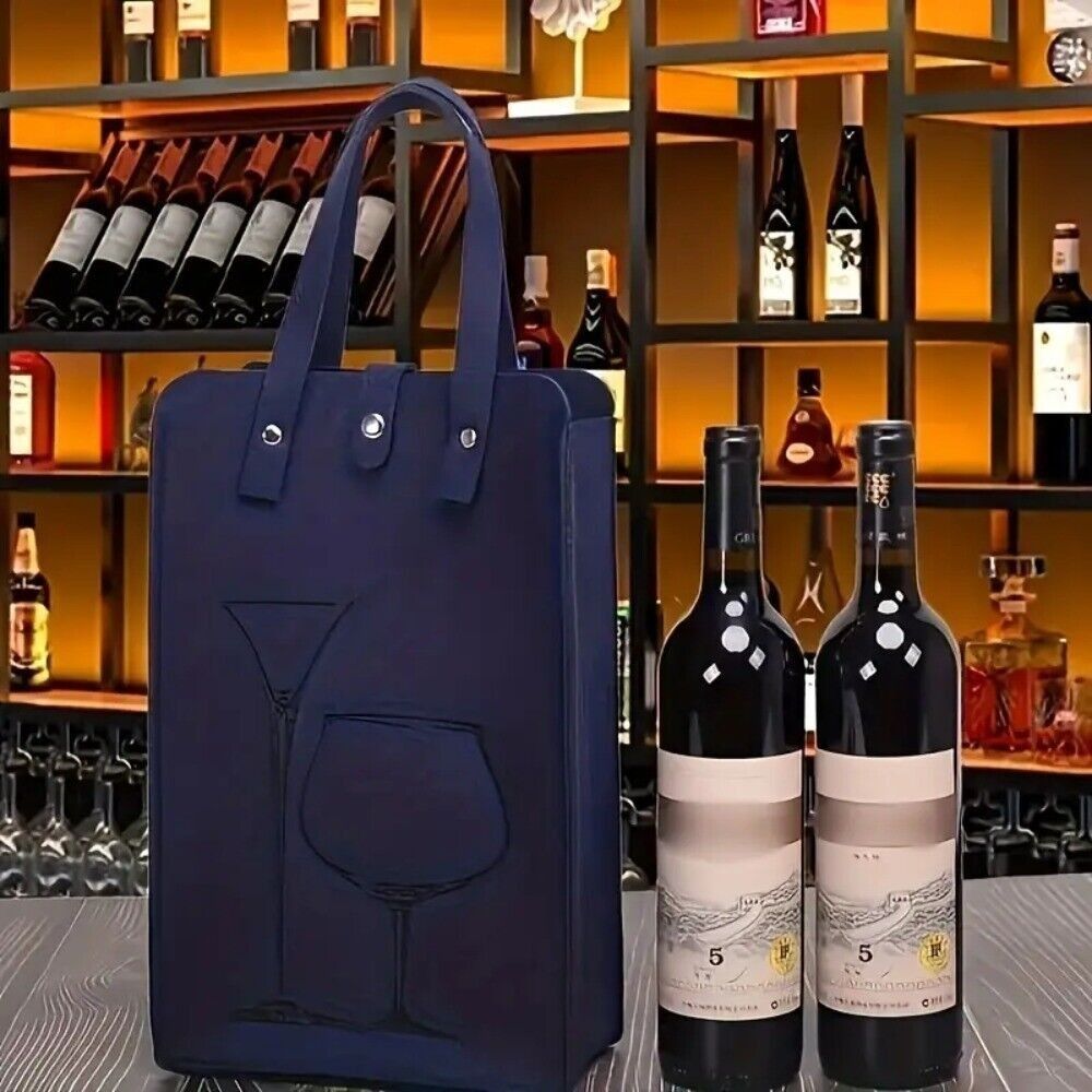 Wine & Beer Tours Of Nova Scotia - High Quality Felt Red Wine Bag