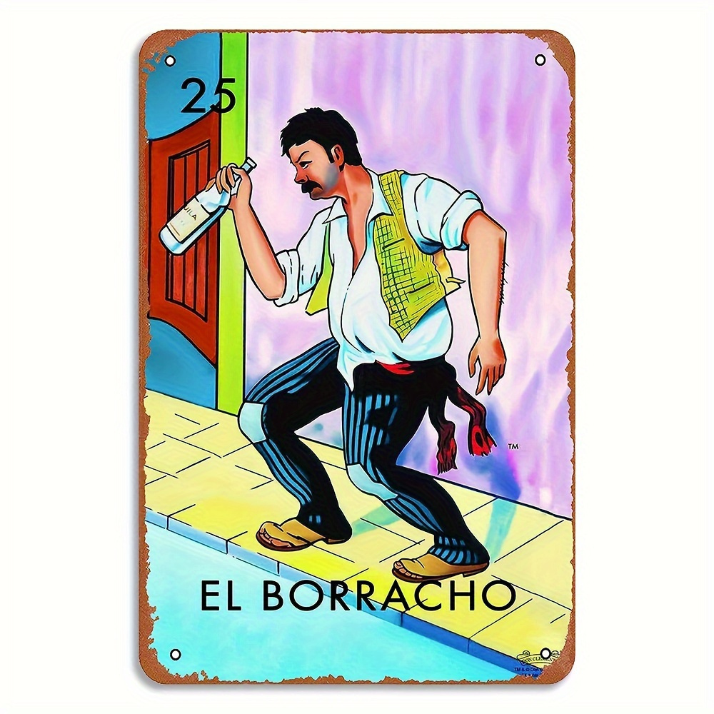 Wine Beer Tequila - Alcoholic, Alcoholic Card, Mexican Bingo Ticket,
