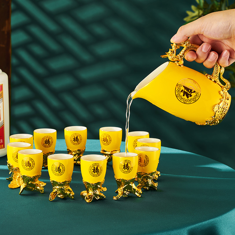 Gold-plated Twelve Animal Head - Wine Beer Tequila review and price