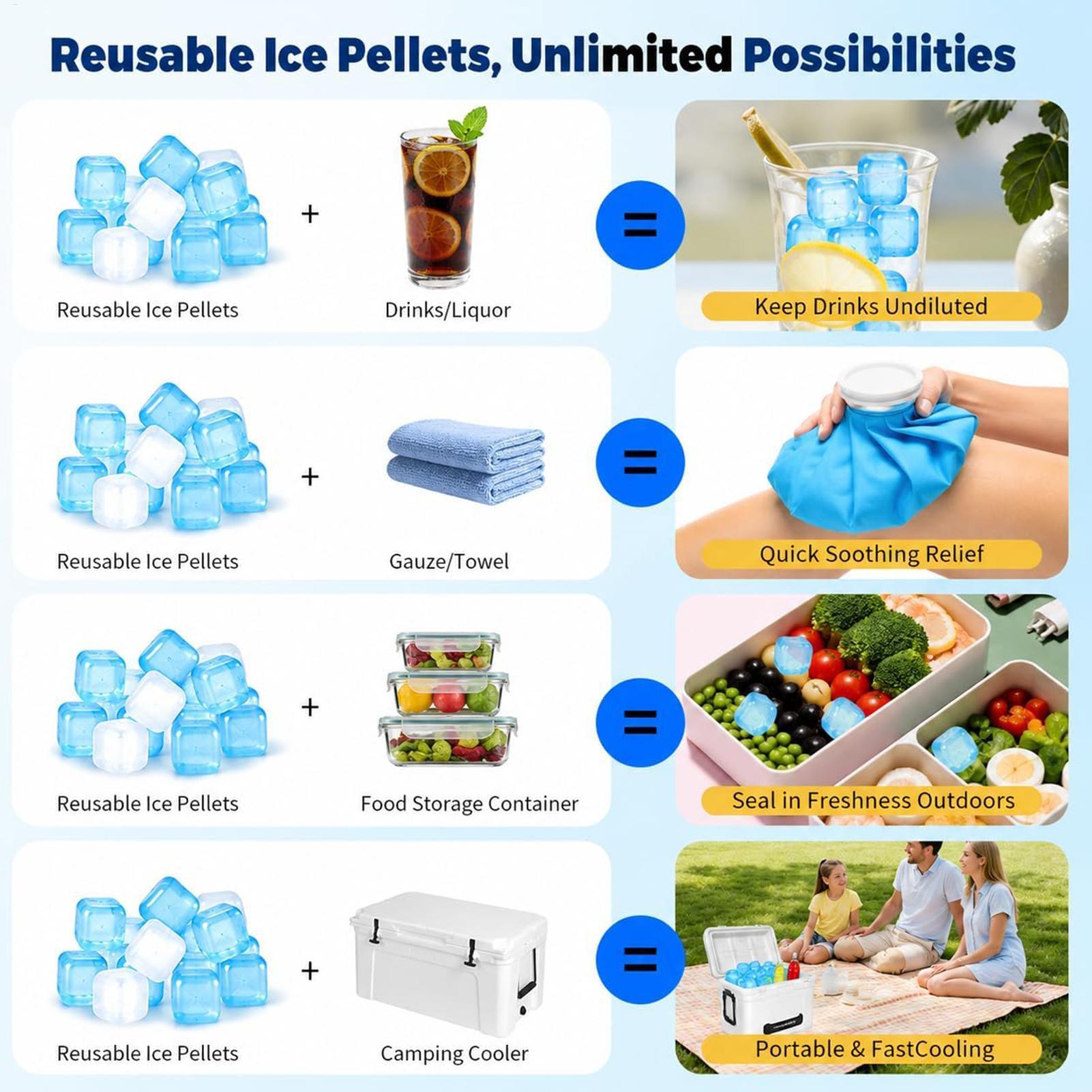 100Pcs Ice Cubes Reusable Refr - Wine Beer Refrigerator review and price